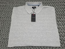 NEW Ted Baker London Popcorn Stripe Heather Gray Long-Sleeve Polo Shirt SZ XL