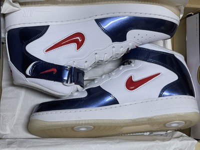 Nike Air Force 1 Mid QS - USA Red White Blue Shoes - 4th Of July  UNDEFEATED 