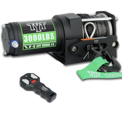 TYT 3000 lb ATV Winch, 12V DC Electric Winch with Wireless Remote control