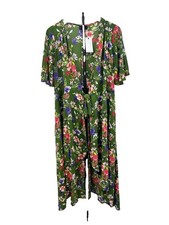 B Collection by Bobeau Green Floral Orna wrap Woman’s dress Size S