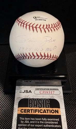 Pete Rose Cincinnati Reds Signed Autographed ROMLB Baseball JSA coa "1975 WS MVP