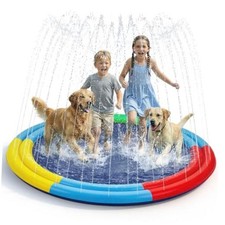 78" Extra Large Non-Slip Splash Pad for Kids  Dogs, Thicker Sprinkler Mat,