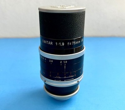 Bolex H8 Reflex Lens - Kern-Paillard Switar 75mm f/1.9 AR D Mount