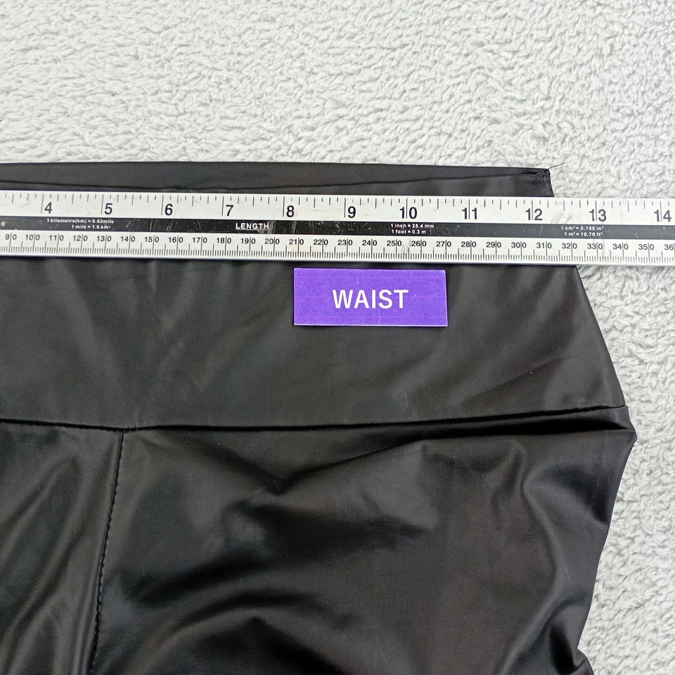 FUTURO FASHION Leggings Aspecto Húmedo Mujer Talla 10 Negro Informal Correr Jogger Foto 4 de 4