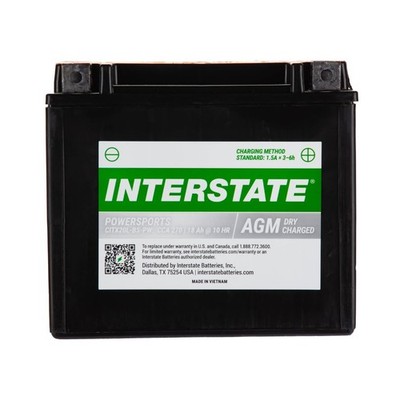 Interstate Batteries YTX20HL-BS 12V 18Ah Powersports Battery 270CCA High-Perf...