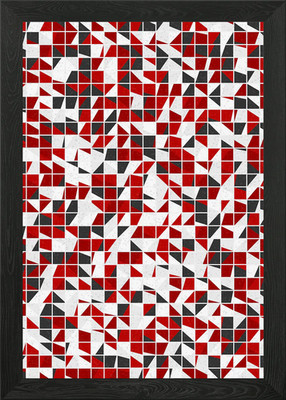 Geometric Pattern Framed Wall Art Poster Canvas Print Picture