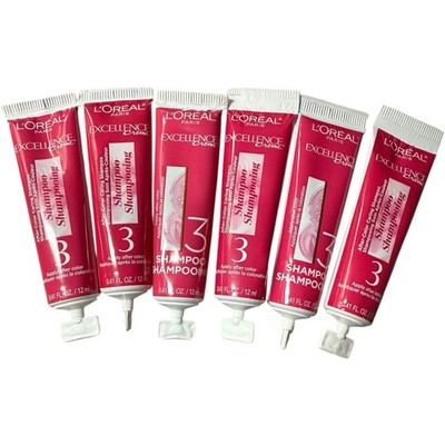 L'Oreal Excellence Creme #3 After Color Caring Shampoo, Bundle of 6 Tubes 