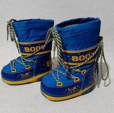 Vintage After Kinder Stiefel blau und gelb, Moon Boot. Größe 26/28