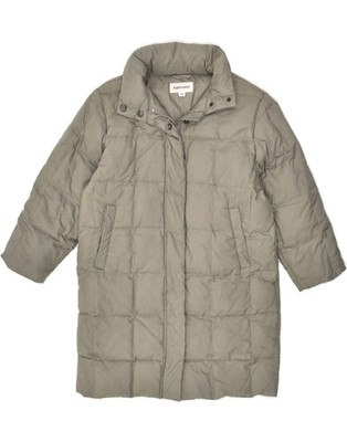 ALBERTO ASPESI wattierter Damenmantel mit Kapuze UK 6 XS grau Polyester BD61