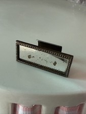 VTG Lipstick Mirror Holder MATREX Goldtone BRASS Unique MADE IN USA Slides On