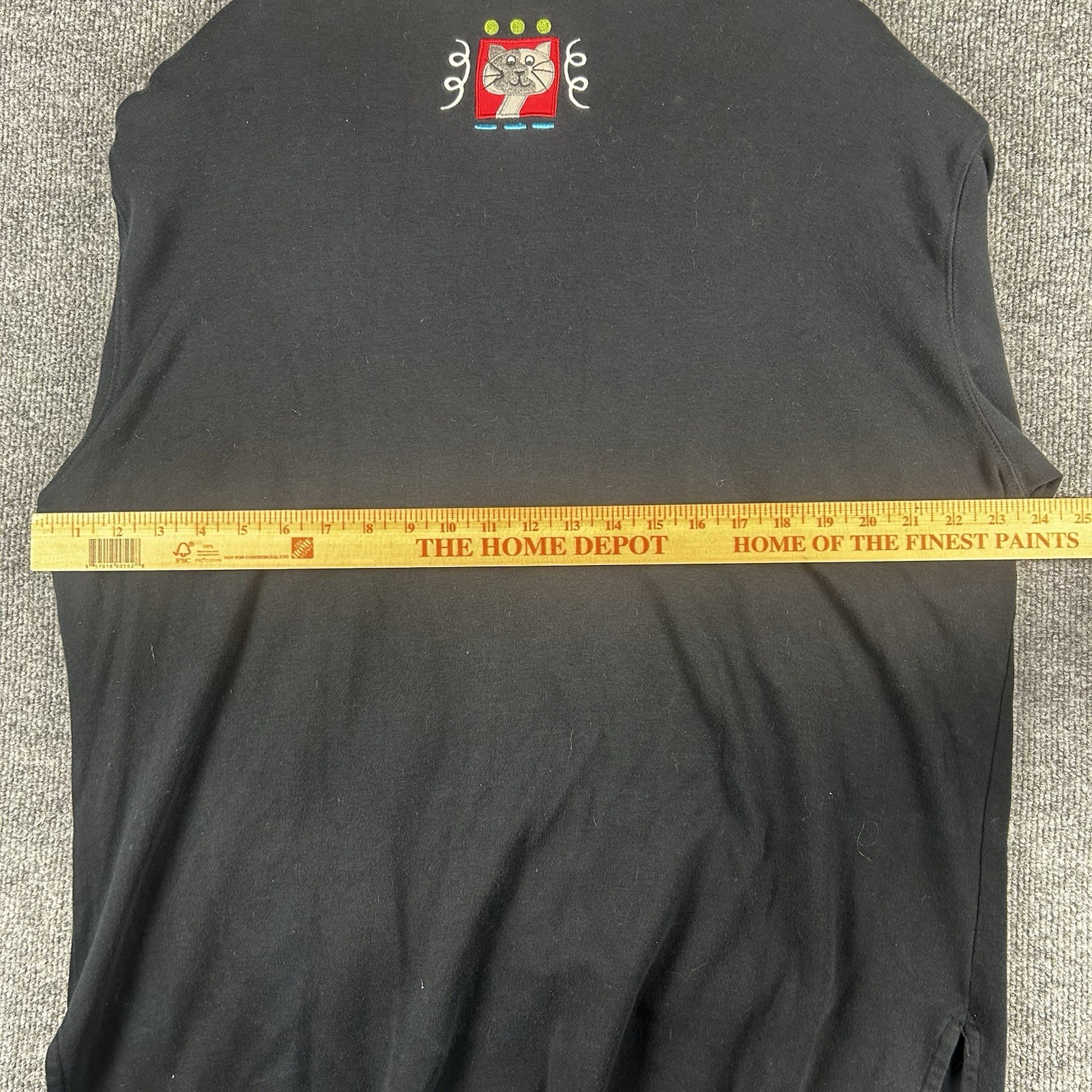 Bechamel Embroidered Cat Patchwork Tee Women XL B… - image 12