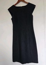 Banana Republic Dress Womens 6 Gray 100% Wool Herringbone Career Office Casual