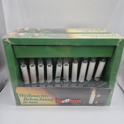 2 Vintage Hellum Top Candle Light Sets Indoor 110V West Germany 