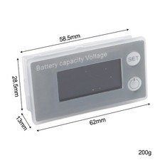 Digital Battery Voltage Tester LCD Display 10V to 100V Capacity Indicator