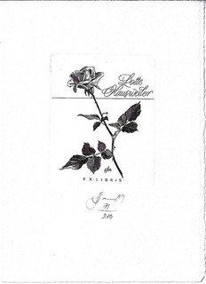 LEMBIT LÖHMUS: Exlibris für Lotte Hausweiler Rose