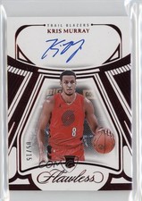 2023-24 Panini Flawless Rookie Auto Ruby 5/15 Kris Murray #RAU-KMU Auto 3d3