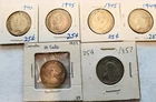 6 Silver CANADIAN Quarters !!