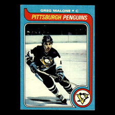 Greg Malone #9 1979 Topps Pittsburgh Penguins Hockey Card NHL EX