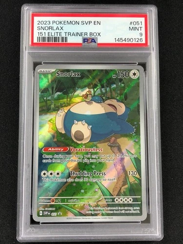 Pokemon 2023 Snorlax Black Star Promo 051 PSA 9