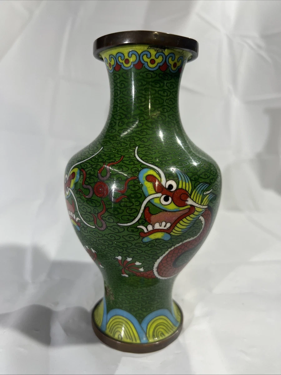 亚洲古董景泰蓝龙在中国古董花瓶| eBay