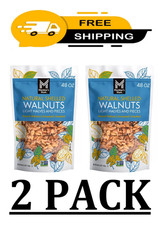 2 PACK - Member's Mark Natural Shelled Walnuts 3 lbs Total 6 lbs FREE SHIP
