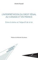 André Kazadi | L'interpréTation Du Droit PéNal Au Canada Et En France | Buch