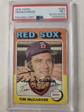 Tim McCarver  1975 Topps  PSA/DNA Certified Auto #586 Boston Red Sox
