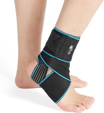 Ankle Support Brace 2 Pack, Adjustable Compression Ankle Braces for Sports Pr...