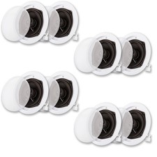 Acoustic Audio R191 Flush Mount In Ceiling Speakers Home Theater 4 Pair Pack