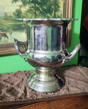 LEONARD SILVERPLATED SCROLLED EDGE TROPHY🏆 STYLE CHAMPAGNE🍾 ICE CUBE🧊 BUCKET