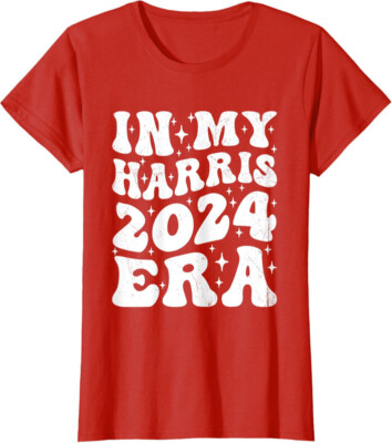 In My Kamala Era Groovy Harris President Voting 2024 Ladies' Crewneck T-Shirt