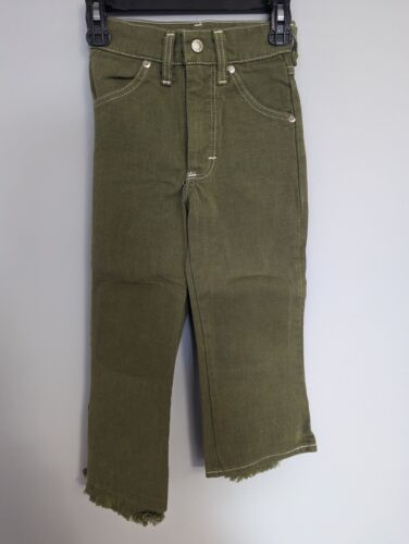 Vintage SEARS Green Denim Jeans CIRCLE S 1960s