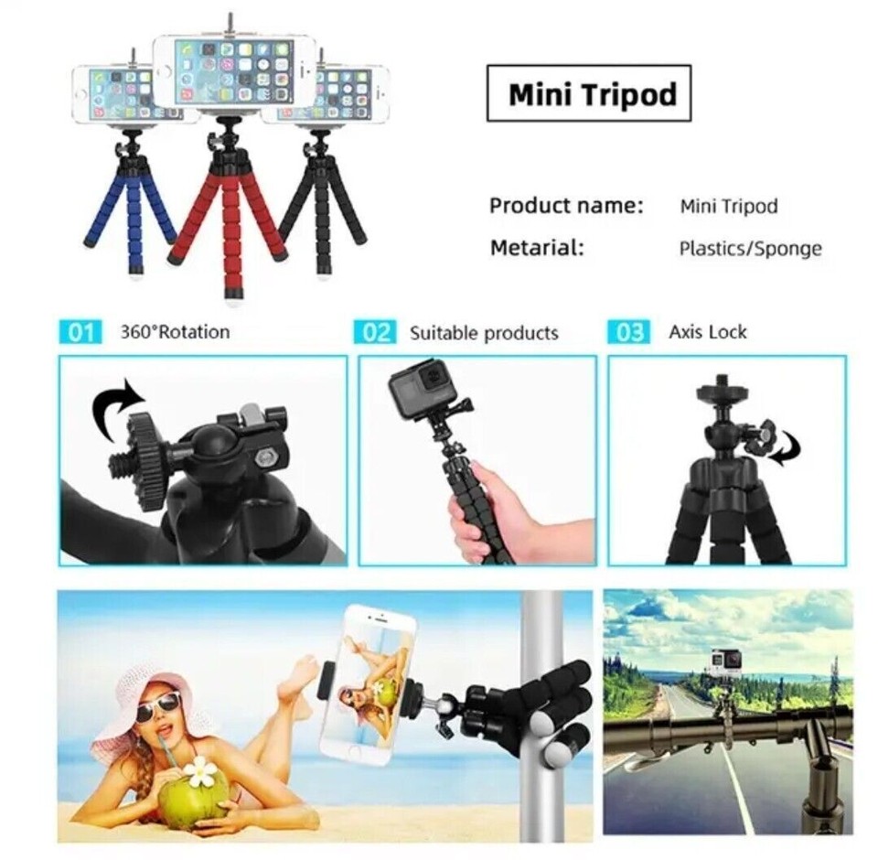 Nuovo Per Accessori GoPro Set Per Go Pro Hero 12 11 10 9 8 - Foto 12