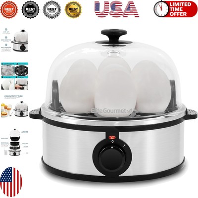 Compact 7 Egg Capacity Electric Cooker with Timer & Auto Shut-Off - BPA Free