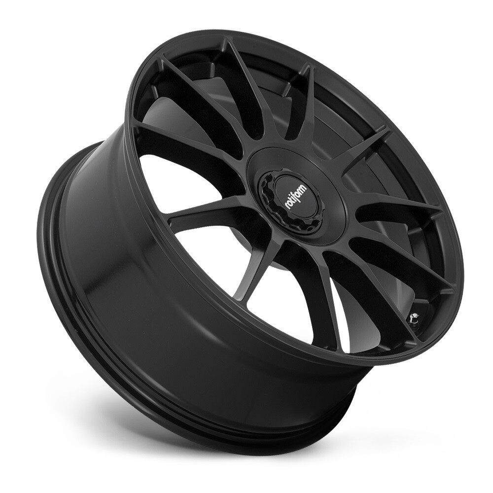 19x8.5 +45 Rotiform DTM R168 5x112 Satin Black Wheels (Set of 4