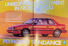 1986 Magazine Advertisement Plymouth Sundance 6-page Brochure