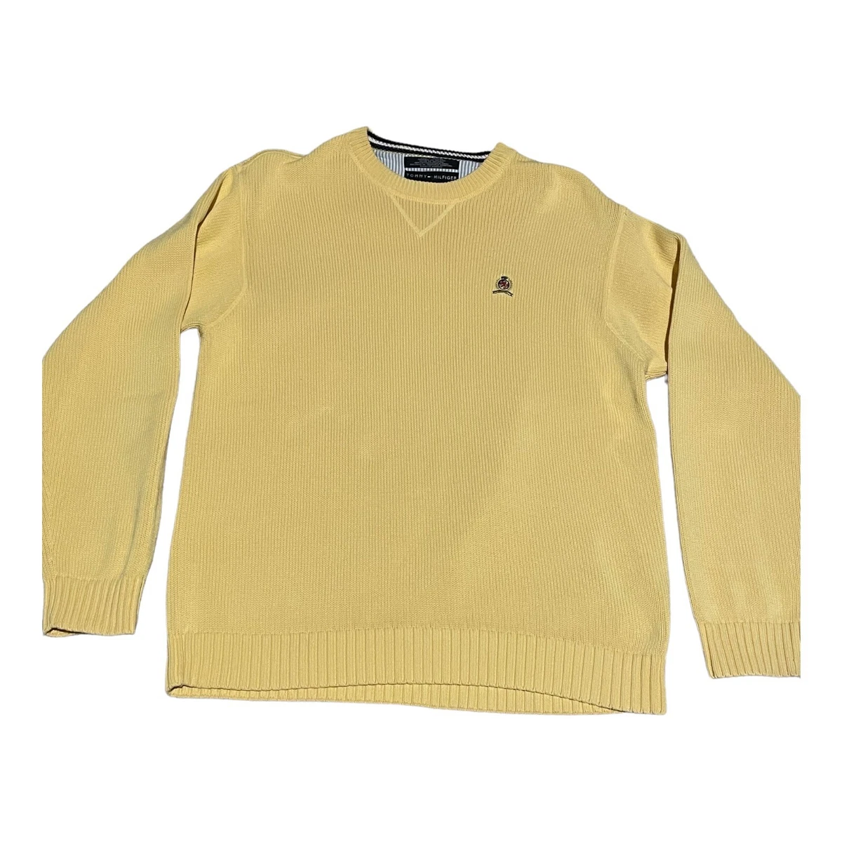 Tommy hilfiger yellow sales sweater mens