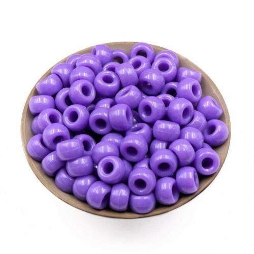 100 9x6mm Opaque Barrel Highest Amazing Quality Pony Beads * - Picture 1 of 2
