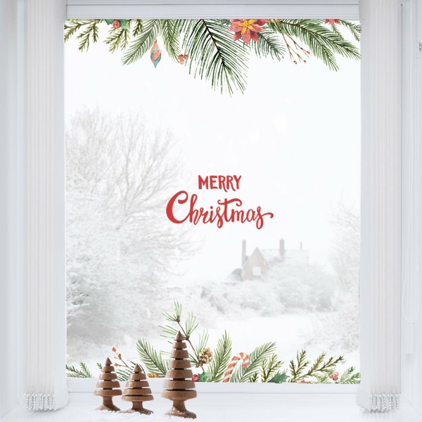 Wandsticker Fenstersticker Aufkleber Weihnachten Girlande Tannenzweig-image