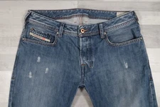 Mens Diesel ZATINY Regular Bootcut Blue Jeans W33 L31 Wash 0844U