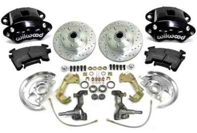 1968 72 Chevy El Camino Front Disc Brake Conversion Stock Spindle Black Wilwood
