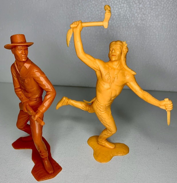 1964 Louis Marx & Co. Vintage Native American Indian Cowboy Loose 5