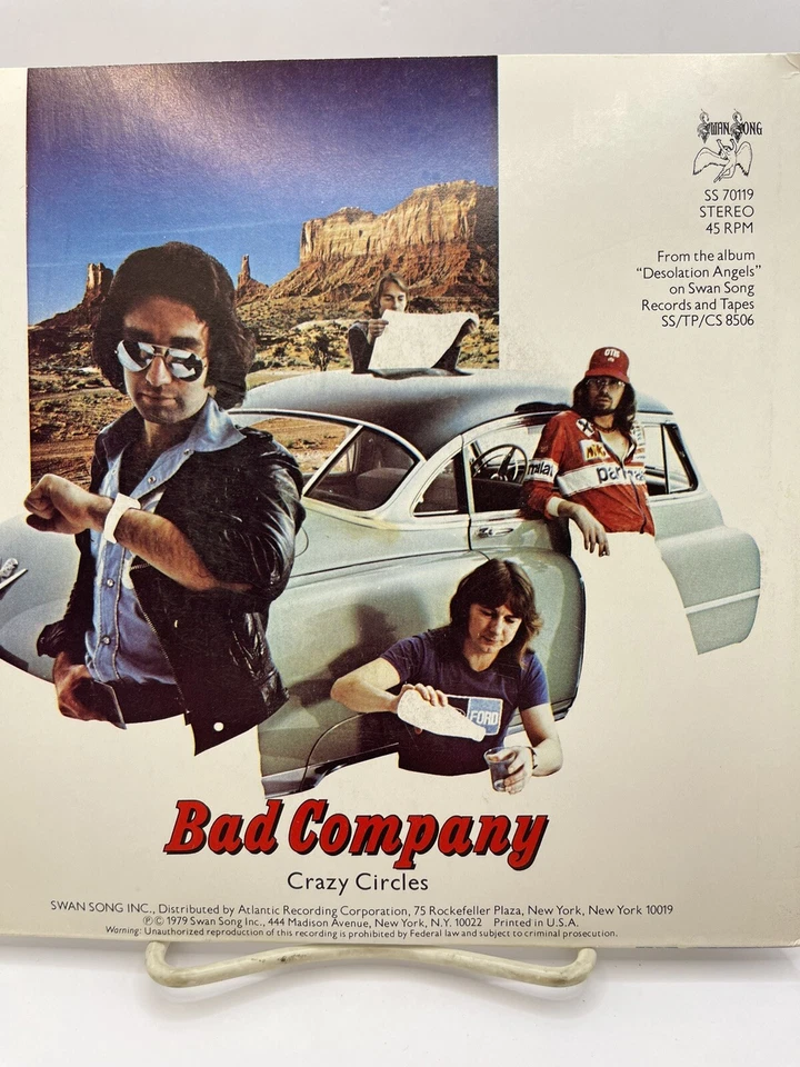 Bad Company - Rock "N'" Roll Fantasy NM/Crazy Circles NM 1979 Rock 45. - Image 4 of 4