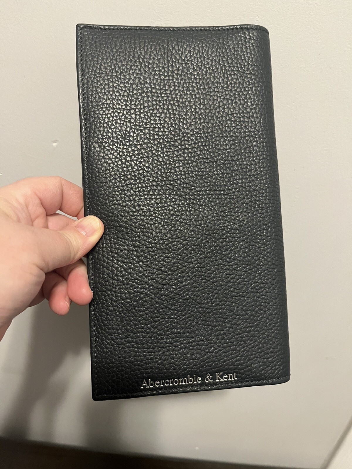 Abercrombie & Kent Black Leather Passport Holder and Checkbook Wallet-image