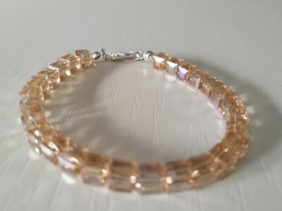 7,5'' Kristall Würfel Verschluss Armband