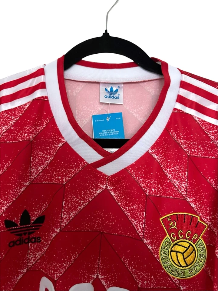 VINTAGE Soviet Union Football Shirt 1988 Adidas Home Russia CCCP USSR Jersey L - Image 4 of 4