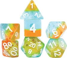 SDZ0019-02 Sirius Dice Role Playing Game Dice Set (7): Celestial - Ocean Dusk