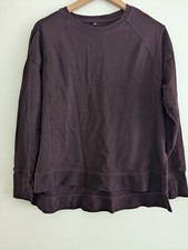 Sweaty Betty burgundy After Class Split Sweatshirt size M