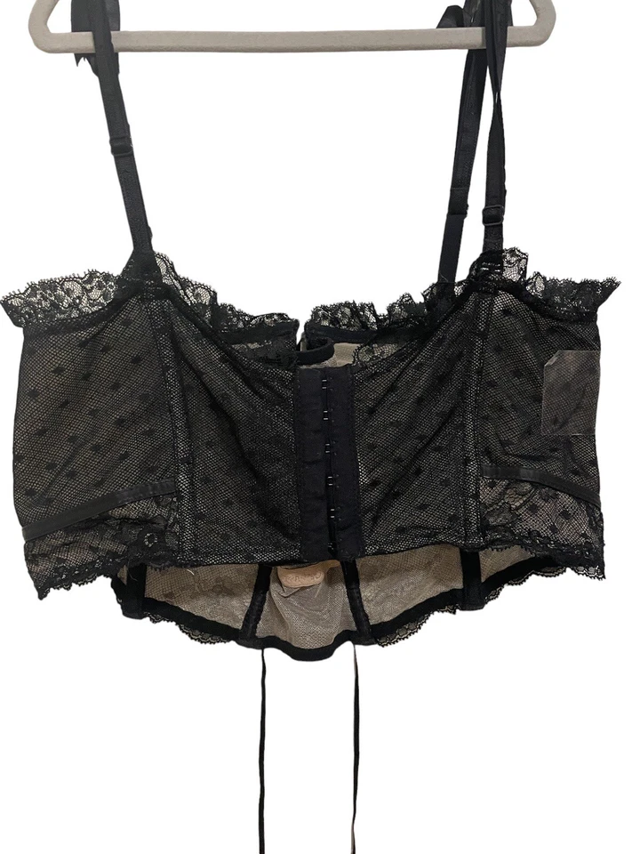 Lencería Corsé Chantal Thomass Encaje Talla EU 40 US L Negra Foto 4 de 4
