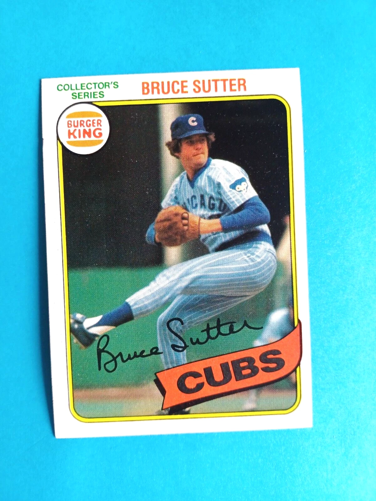 1980 TOPPS BRUCE SUTTER #11 BURGER KING PITCH HIT RUN INSERT CHICAGO CUBS